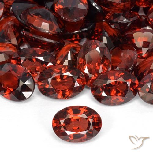 1.00ct Naturel Rouge écarlate Grenat pyrope, ovale, VVS-VS