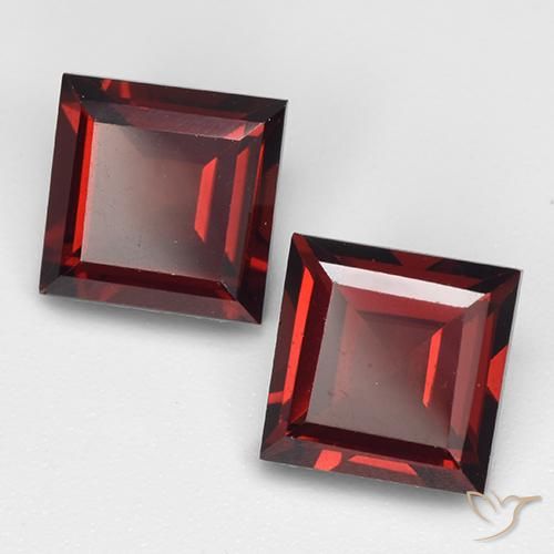 4.10ctw Naturel Rouge foncé Grenat pyrope, Carré, VVS-VS