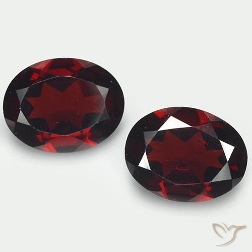 Achetez naturel 3,85ct rouge grenat pyrope gems, coupe ovale, en provenance mozambique chez gemselect. en stock, livraison internationale!