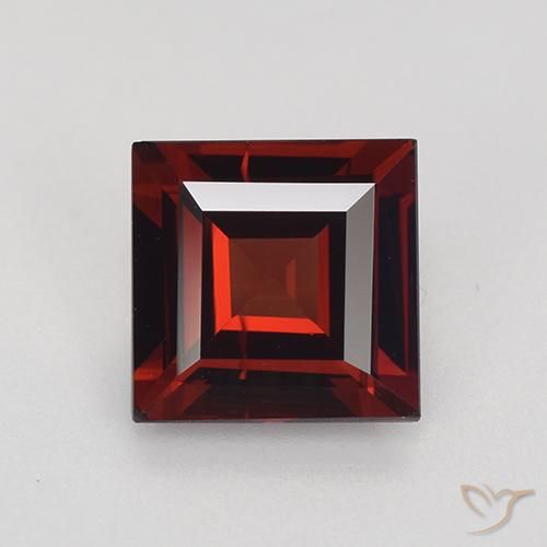 1.98ct Naturel Rouge sang profond Grenat pyrope, Carré, VVS-VS