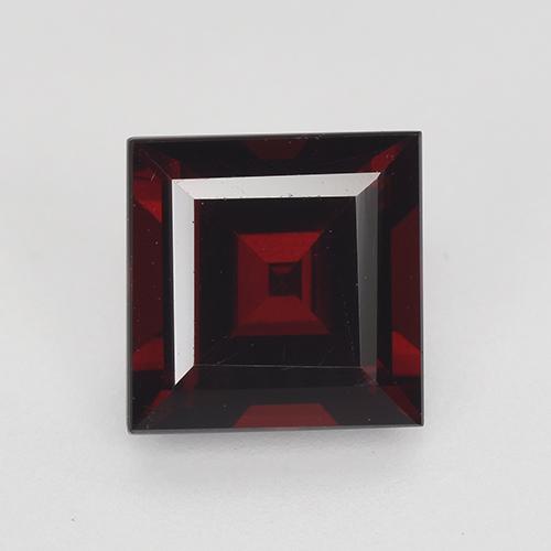 Grenat pyrope Rouge noirâtre naturelle Carré, 2.63 ct, VVS-VS