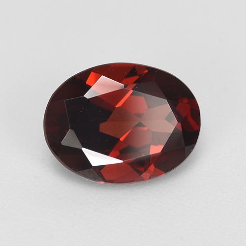 Grenat pyrope rouge naturelle coupe ovale, 2,02 ct, VVS