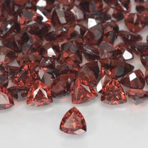 Grenat pyrope rouge naturelle trillion, 0,32 ct, VVS-VS
