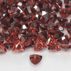 Grenat pyrope rouge naturelle trillion, 0,32 ct, VVS-VS
