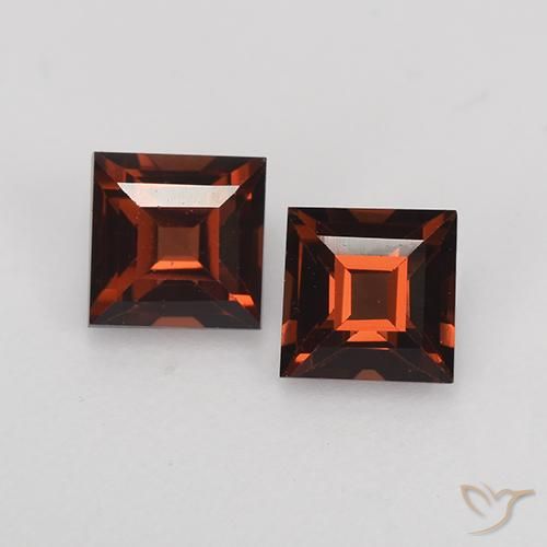 1.02ctw Naturel Rouge merlot Grenat pyrope, Carré, VVS-VS