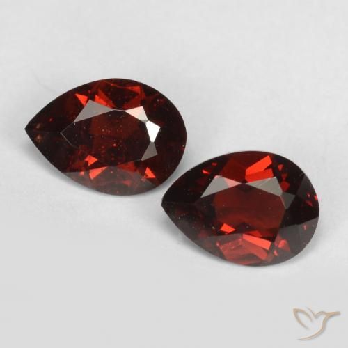 1.73ctw Naturel Rouge foncé Grenat pyrope, En forme de poire, VS