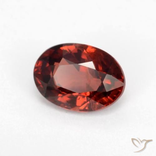 Grenat pyrope Rouge groseille naturelle ovale, 1.06 ct, VS-SI
