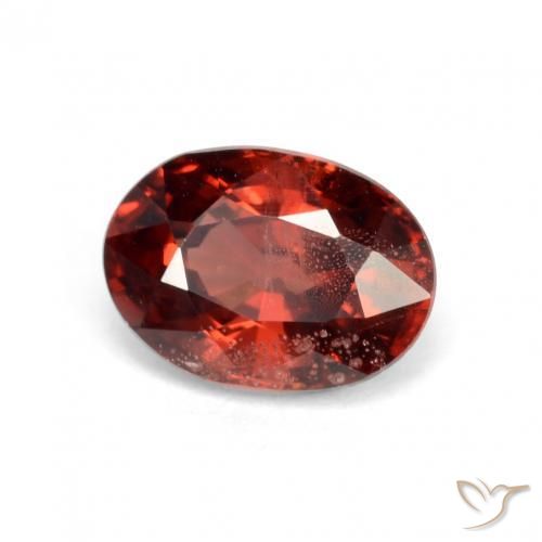 Grenat pyrope Rouge foncé naturelle ovale, 1.20 ct, VS-SI