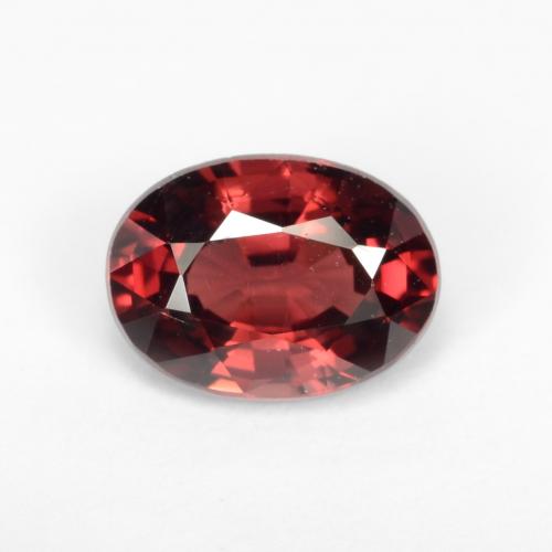 Grenat pyrope rouge naturelle coupe ovale, 1,11 ct, VVS-VS