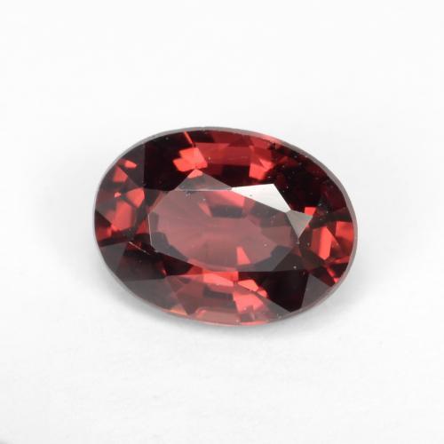 Grenat pyrope rouge naturelle coupe ovale, 1,11 ct, VVS-VS