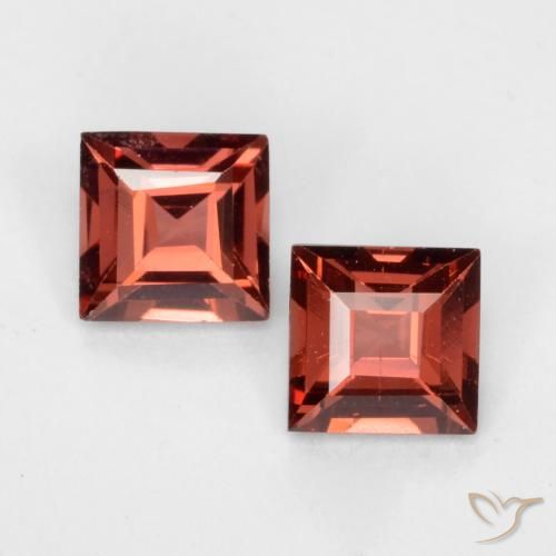 Achetez naturel 0.81ct Rouge brique profond Grenat pyrope gems, Carré, En provenance Mozambique chez GemSelect. En stock, livraison internationale!