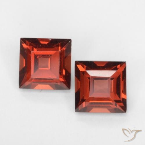 1.00ctw Naturel Rouge moyen Grenat pyrope, Carré, VVS-VS