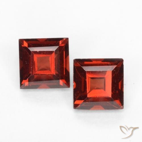 1.00ctw Naturel Rouge groseille Grenat pyrope, Carré, VVS-VS