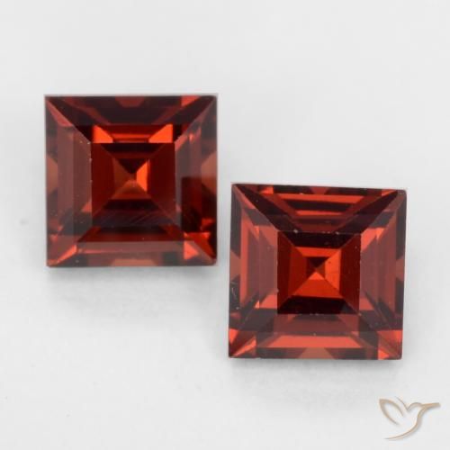 1.04ctw Naturel Rouge foncé Grenat pyrope, Carré, VVS-VS