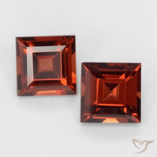 0.95ctw Naturel Rouge groseille Grenat pyrope, Carré, VVS-VS