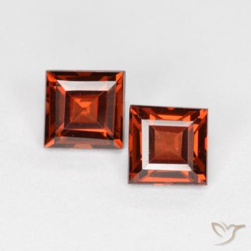 0.91ctw Naturel Rouge groseille Grenat pyrope, Carré, VS