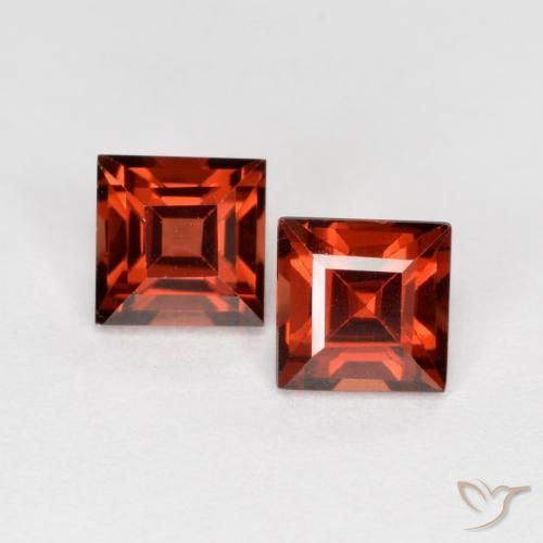 0.97ctw Naturel Rouge groseille Grenat pyrope, Carré, VS