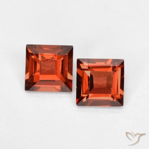 0.91ctw Naturel Rouge groseille Grenat pyrope, Carré, VS