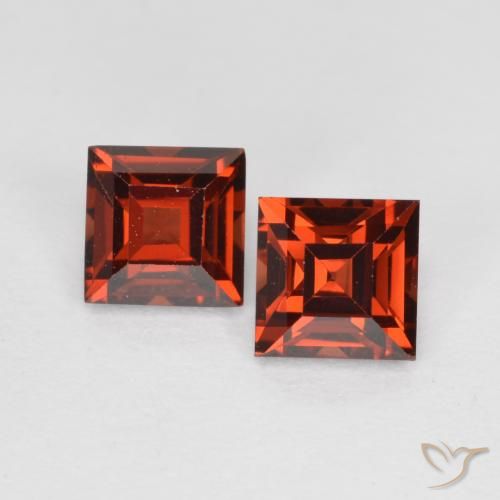 1.05ctw Naturel Rouge écarlate Grenat pyrope, Carré, VS