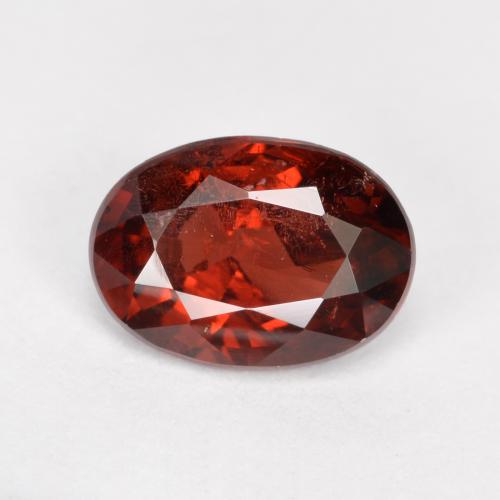 Grenat pyrope rouge naturelle coupe ovale, 0,95 ct, VS-SI