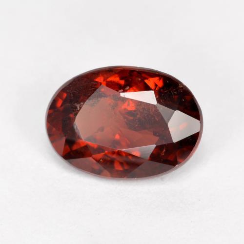 Grenat pyrope rouge naturelle coupe ovale, 0,95 ct, VS-SI