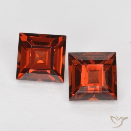 1.04ctw Naturel Rouge écarlate Grenat pyrope, Carré, VS
