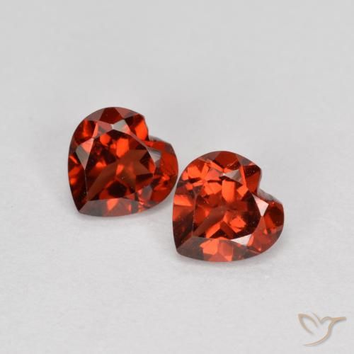 1.24ctw Naturel Rouge vif Grenat pyrope, Cœur, VS