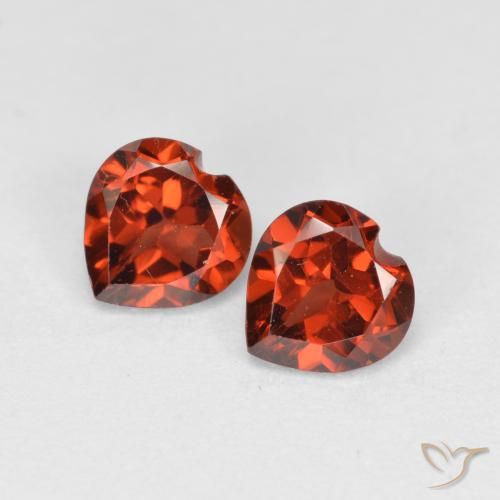 1.24ctw Naturel Rouge vif Grenat pyrope, Cœur, VS