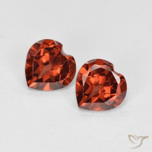 1.19ctw Naturel Rouge vif Grenat pyrope, Cœur, VS