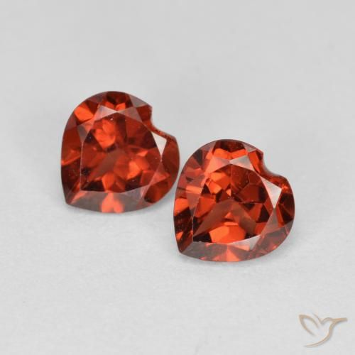 1.25ctw Naturel Rouge vif Grenat pyrope, Cœur, VS
