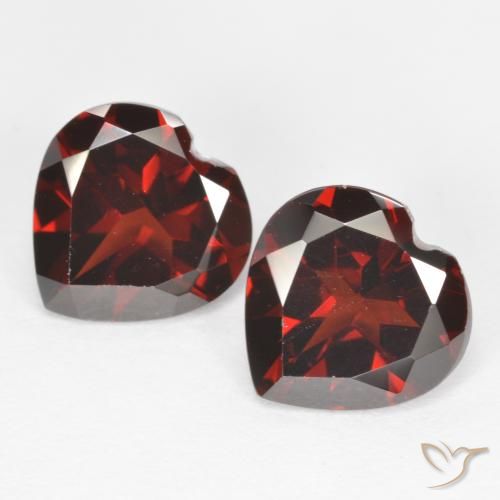 3.75ctw Naturel Rouge foncé Grenat pyrope, Cœur, VVS-VS