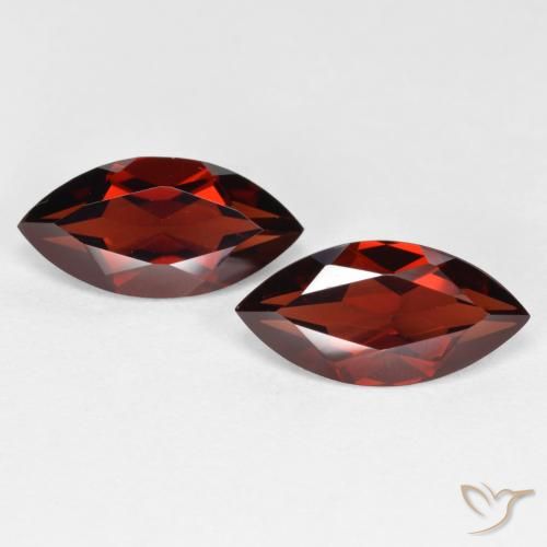 3.97ctw Naturel Rouge moyen Grenat pyrope, Marquise, VVS