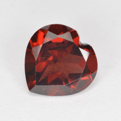 Grenat pyrope rouge naturelle forme de coeur, 2,06 ct, VVS-VS