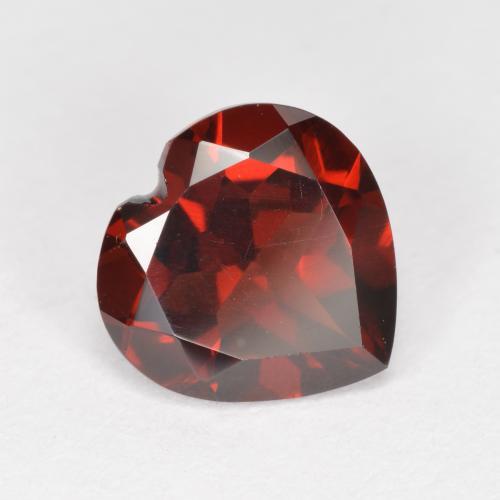 Grenat pyrope rouge naturelle forme de coeur, 2,06 ct, VVS-VS