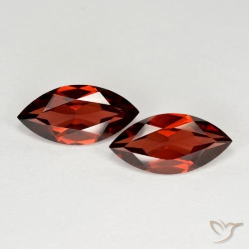 3.83ctw Naturel Rouge moyen Grenat pyrope, Marquise, VS