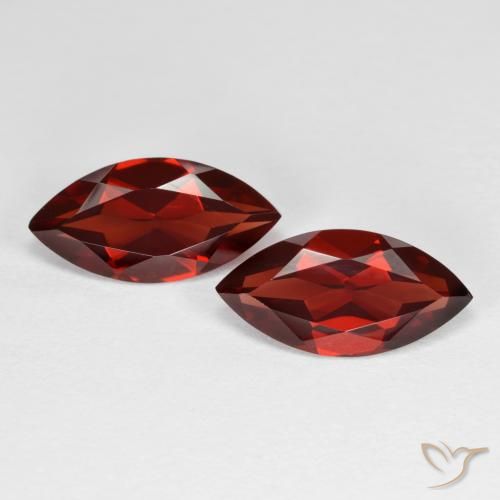 3.95ctw Naturel Rouge moyen Grenat pyrope, Marquise, VVS-VS