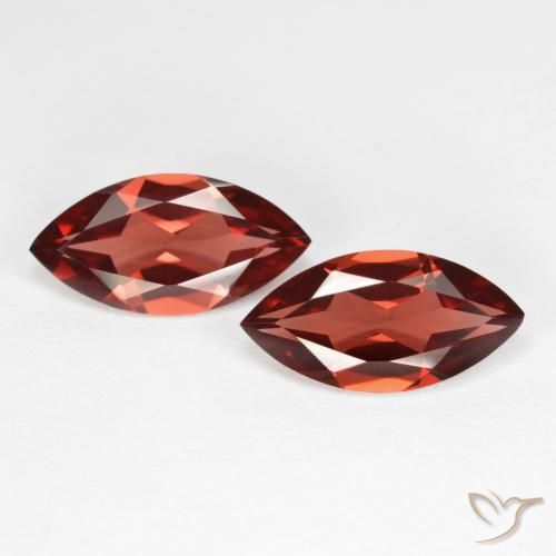 3.76ctw Naturel Rouge brique profond Grenat pyrope, Marquise, VS