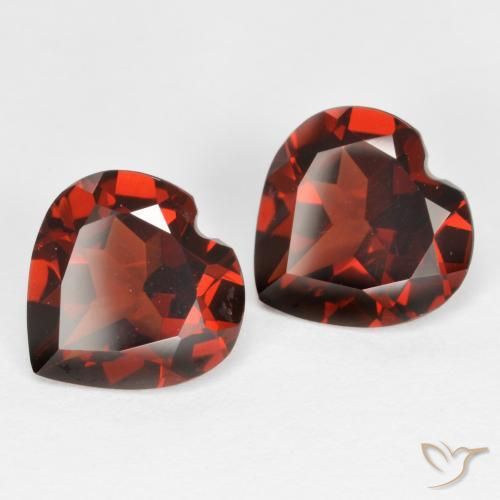 Achetez naturel 3,59ct rouge grenat pyrope gems, forme de coeur, en provenance mozambique chez gemselect. en stock, livraison internationale!
