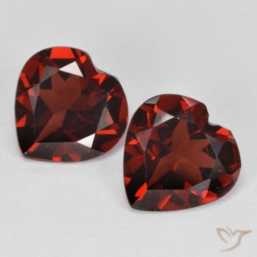 3.76ctw Naturel Rouge foncé Grenat pyrope, Cœur, VS