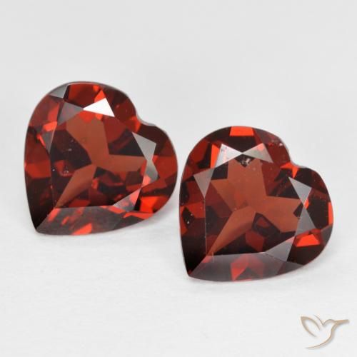 3.50ctw Naturel Rouge groseille Grenat pyrope, Cœur, VS