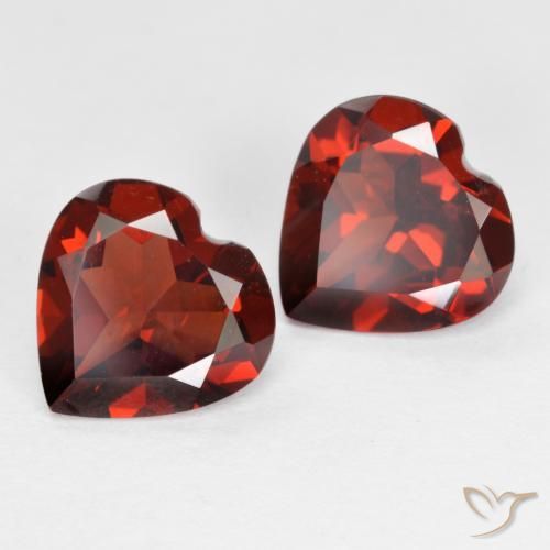 Achetez naturel 3,65ct rouge grenat pyrope gems, forme de coeur, en provenance mozambique chez gemselect. en stock, livraison internationale!