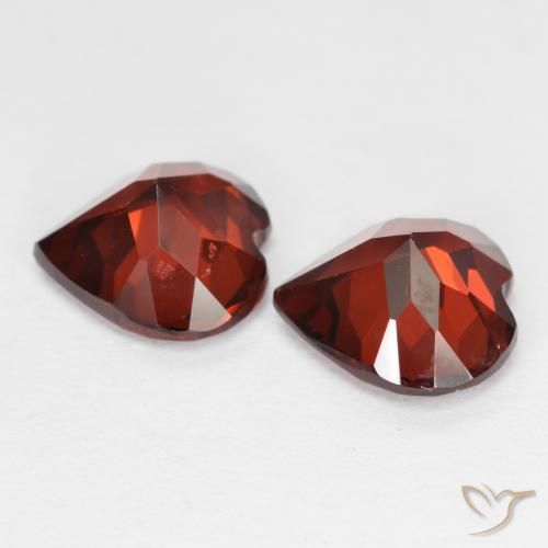 Achetez naturel 3,65ct rouge grenat pyrope gems, forme de coeur, en provenance mozambique chez gemselect. en stock, livraison internationale!