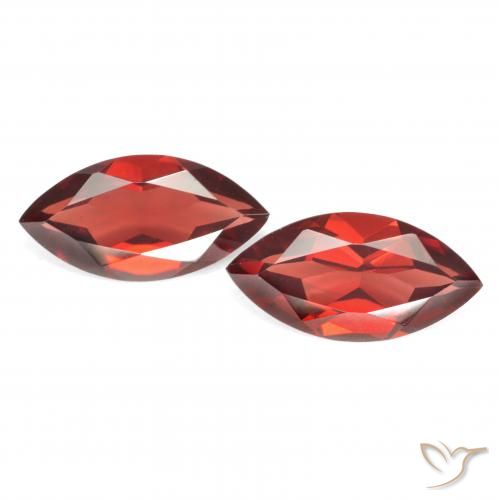 3.93ctw Naturel Rouge moyen Grenat pyrope, Marquise, VVS-VS
