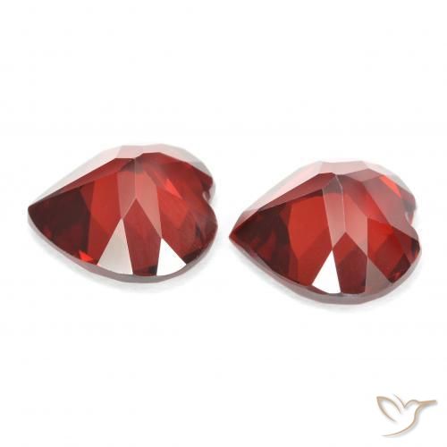 Achetez naturel 3,71ct rouge grenat pyrope gems, forme de coeur, en provenance mozambique chez gemselect. en stock, livraison internationale!