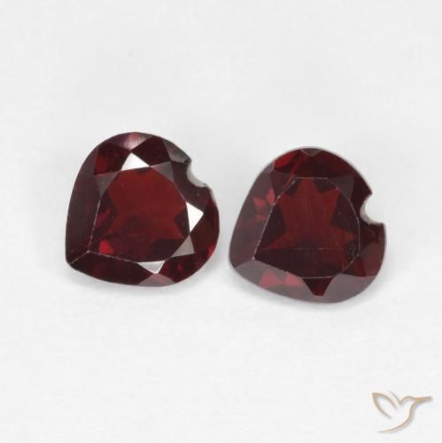 0.96ctw Naturel Rouge sang profond Grenat pyrope, Cœur, VVS-VS