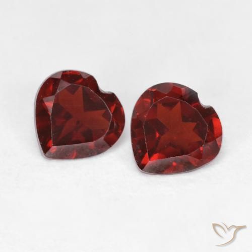 1.04ctw Naturel Rouge sang Grenat pyrope, Cœur, VVS-VS