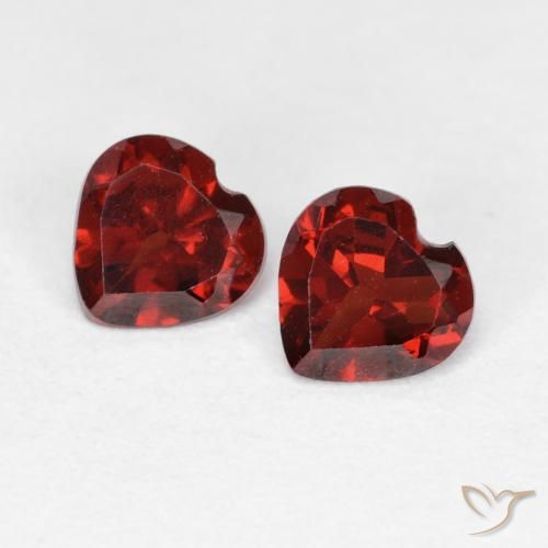 0.95ctw Naturel Rouge moyen Grenat pyrope, Cœur, VVS-VS