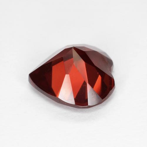 Grenat pyrope rouge naturelle forme de coeur, 1,90 ct, VVS-VS