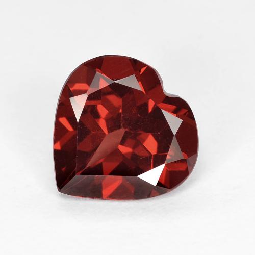 Grenat pyrope rouge naturelle forme de coeur, 1,83 ct, VVS-VS
