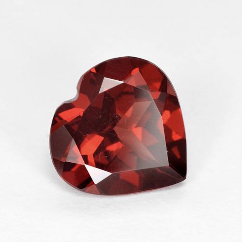 Grenat pyrope rouge naturelle forme de coeur, 1,83 ct, VVS-VS